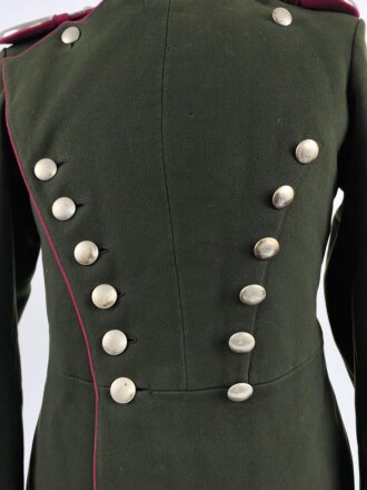Bayern, Uniformrock für einen Angehörigen im 2. Ulanen Regiment " König " Ansbach. Eigentumstück in gutem Gesamtzustand