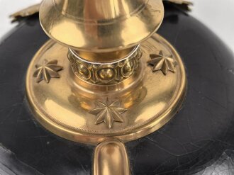 Preussen, Pickelhaube für einen Reserve Offizier der Infanterie. Ordentliches Stück in gutem Gesamtzustand, keine Doppellöcher