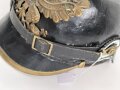 Preussen, Pickelhaube für Mannschaften der Artillerie. Aus alt- und neuteilen zusammengebautes Stück