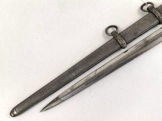 Dolch für Offiziere des Heeres, Hersteller WKC, die Klinge mit Scharten, sonst guter Gesamtzustand