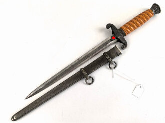 Dolch für Offiziere des Heeres, Hersteller WKC, die Klinge mit Scharten, sonst guter Gesamtzustand