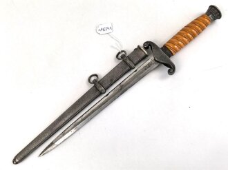 Dolch für Offiziere des Heeres, Hersteller WKC, die Klinge mit Scharten, sonst guter Gesamtzustand