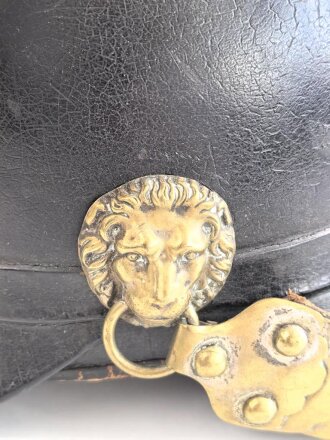 Bayern, Helm für Angehörige der Bürgerwehr Modell 1848. Zusammengehöriges, in allen Teilen originales Stück