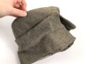 Heer, Feldmütze Modell 1943 aus spätem Material, getragenes Stück mit Reparaturstellen