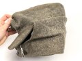 Heer, Feldmütze Modell 1943 aus spätem Material, getragenes Stück mit Reparaturstellen