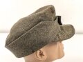 Heer, Feldmütze Modell 1943 aus spätem Material, getragenes Stück mit Reparaturstellen