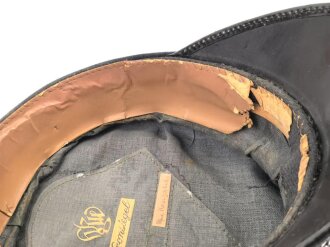 Luftwaffe, Schirmmütze für Offiziere. Das Schweißleder defekt, sonst guter Gesamtzustand