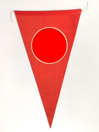 Wimpel aus bedrucktem Papier, schwarzes Hakenkreuz in...