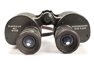 U.S. Army , 1943 dated Binocular M3. Original paint, clear optics and range plate