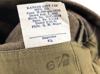 U.S. Army,1942 dated Cap, Garrison, size 6 7/8