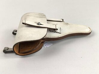 Bundeswehr Pistolentasche alter Art für Pistole P1 oder P38. Geweisstes Leder