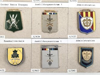 Belgien, Sammlung Abzeichen verschiedener Militärschulen
