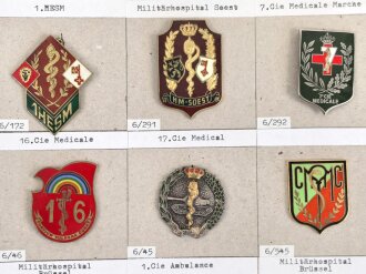 Belgien, Sammlung verschiedener Abzeichen der...