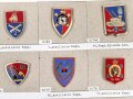 Belgien, Sammlung verschiedener Abzeichen der Artillerie