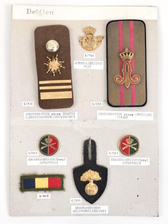 Belgien, Sammlung verschiedener Uniform Effekten, teils...