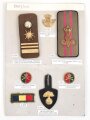 Belgien, Sammlung verschiedener Uniform Effekten, teils auf Karton getackert