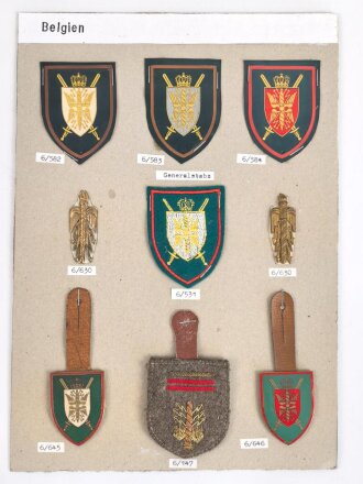 Belgien, Sammlung Ärmelabzeichen und...