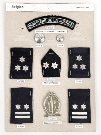 Belgien, Sammlung Rangabzeichen und Mützenabzeichen...