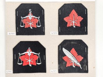 Belgien, Sammlung Ärmelabzeichen der Marine, auf...