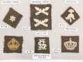 Belgien, Sammlung Ärmelabzeichen Heer, auf Karton getackert