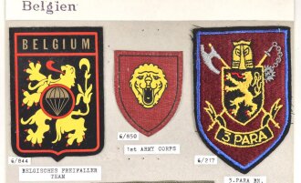 Belgien, Sammlung Ärmelabzeichen und...