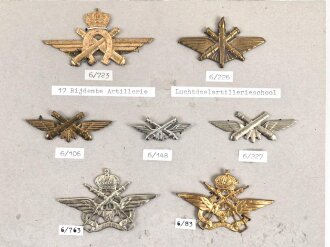 Belgien, Sammlung Abzeichen, auf Karton geklebt