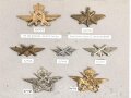 Belgien, Sammlung Abzeichen, auf Karton geklebt