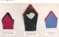 Belgien, Sammlung Kragenspiegel, auf Karton getackert