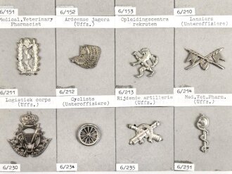Belgien, Sammlung Schulterklappen und Kragenabzeichen