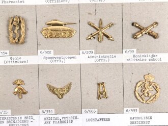 Belgien, Sammlung Schulterklappen und Kragenabzeichen