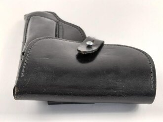 DDR,  Pistolentasche schwarzes Leder Makarov für Volkspolizei,  ungetragen
