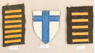 Belgien, Sammlung Ärmelabzeichen, auf Karton geklebt
