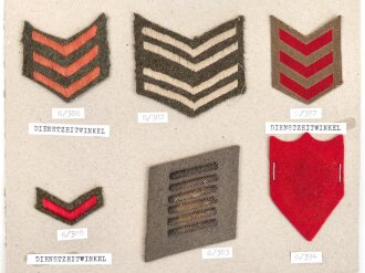 Belgien, Sammlung Ärmelabzeichen, auf Karton geklebt