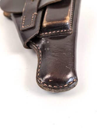Polizei , Pistolentasche braunes Leder, wohl 7,65