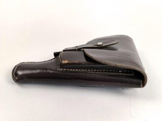 Polizei , Pistolentasche braunes Leder, wohl 7,65