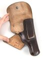 Polizei , Pistolentasche braunes Leder, wohl 7,65