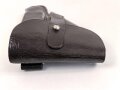 Pistolentasche dunkelbraunes Leder, wohl 6,35