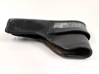 Pistolentasche schwarzes Leder, ohne Bezeichnung, wohl Polizei