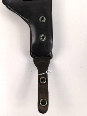 Pistolentasche schwarzes Leder, ohne Bezeichnung, wohl Polizei