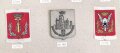 Belgien, Sammlung Ärmelabzeichen Stadtpolizei Brüssel, auf Karton getackert