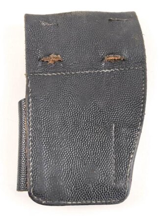 Pistolentasche , schwarz genarbtes Leder