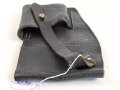 Pistolentasche , schwarz genarbtes Leder