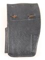 Pistolentasche , schwarz genarbtes Leder