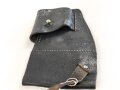 Pistolentasche , schwarz genarbtes Leder