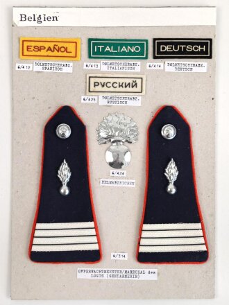 Belgien, Sammlung Rang und Ärmelabzeichen Polizei,...