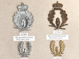 Belgien, Sammlung Mützenabzeichen Polizei, auf...