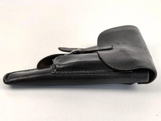 DDR,  Pistolentasche schwarzes Leder P38, MdI, getragenes Stück
