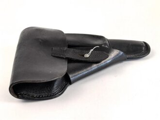 DDR,  Pistolentasche schwarzes Leder P38, MdI, getragenes Stück