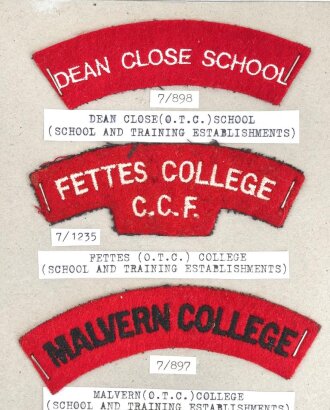 Großbritannien, Sammlung Ärmelabzeichen, auf...