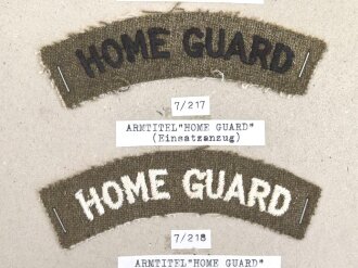 Großbritannien, Sammlung Ärmelabzeichen, auf Karton getackert